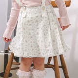 花柄ツイルデニムサスペンダー付き裾レーススカパン(90~130cm) | SLAP SLIP | 詳細画像3