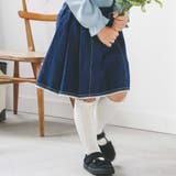 花柄ツイルデニムサスペンダー付き裾レーススカパン(90~130cm) | SLAP SLIP | 詳細画像7