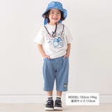 飛行機くるま裾刺しゅうデニムヒッコリー5.5分丈パンツ(80~130cm) | SLAP SLIP | 詳細画像2