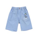 ブルー | 【らくのび 接触冷感】ポケットプリント選べるカラフルツイルハーフパンツ(80~1… | SLAP SLIP