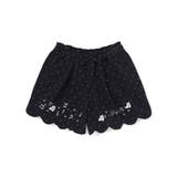 ブラック系 | キラキラプリント裾スカラップリボン付きショートパンツ(90~130cm) | SLAP SLIP