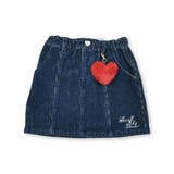 【お揃い】ハートチャーム付きデニムコールテン台形スカート(90~130cm) | SLAP SLIP | 詳細画像1 