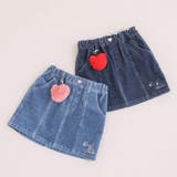 【お揃い】ハートチャーム付きデニムコールテン台形スカート(90~130cm) | SLAP SLIP | 詳細画像7 