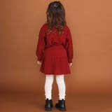 【ウォッシャブル加工】リボンチャーム付きニットプリーツスカパン(90~130cm… | SLAP SLIP | 詳細画像3 