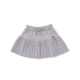 グレー | 【ウォッシャブル加工】リボンチャーム付きニットプリーツスカパン(90~130cm… | SLAP SLIP