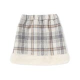 【お揃い】ファー切替チェック台形スカート(90~130cm) | SLAP SLIP | 詳細画像10 