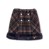 【お揃い】ファー切替チェック台形スカート(90~130cm) | SLAP SLIP | 詳細画像5 