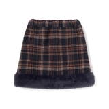 【お揃い】ファー切替チェック台形スカート(90~130cm) | SLAP SLIP | 詳細画像6 