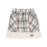 【お揃い】ファー切替チェック台形スカート(90~130cm) | SLAP SLIP | 詳細画像9 