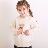 オフホワイト(クマ) | ウマクマネコアニマルモチーフニットトップス(80~130cm) | SLAP SLIP