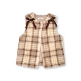 肩リボンチェック柄ファーボアベスト(80~130cm) | SLAP SLIP | 詳細画像20