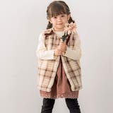 肩リボンチェック柄ファーボアベスト(80~130cm) | SLAP SLIP | 詳細画像4