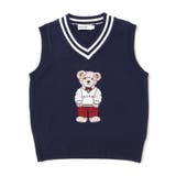 クマ刺しゅうラインリブニットベスト(80~130cm) | SLAP SLIP | 詳細画像6 