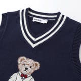 クマ刺しゅうラインリブニットベスト(80~130cm) | SLAP SLIP | 詳細画像8 