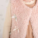 リボン付きワンスナップボアファーベスト(80~130cm) | SLAP SLIP | 詳細画像4 