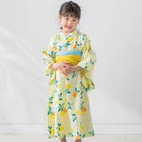 【お揃い】花火レモン花柄襟レースプルオーバー浴衣+帯セット(90~140cm) | SLAP SLIP | 詳細画像1 