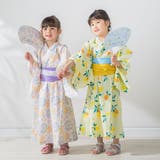 【お揃い】花火レモン花柄襟レースプルオーバー浴衣+帯セット(90~140cm) | SLAP SLIP | 詳細画像7 