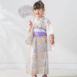 オフホワイト系(花火柄) | 【お揃い】花火レモン花柄襟レースプルオーバー浴衣+帯セット(90~140cm) | SLAP SLIP