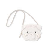 オフホワイト(ネコ) | ウサギネコアニマルフェイスモチーフショルダーポシェット | SLAP SLIP