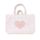 【お揃い】ハートポケット付きときめきモチーフ総柄リバーシブルレッスンバッグ | SLAP SLIP | 詳細画像10 