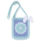 ブルー | 【絵本コラボ-みつごようせいのおしゃれなドレスやさん-】お花かぎ編みポシェット | SLAP SLIP
