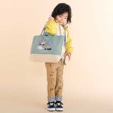 恐竜はたらくくるまパッチ刺しゅうリバーシブルレッスンバッグ | SLAP SLIP | 詳細画像2 