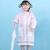 ピンク系 | 【お揃い】はたらくくるま花柄恐竜プリント総柄手提げ袋付きレインコート(95~13… | SLAP SLIP