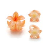 オレンジ | ハイビスカスヘアクリップ＋ヘアゴム3点セット | SLAP SLIP