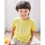 イエロー | 箔プリント アニマル ドーナツ 天竺 Tシャツ (80~130cm) | SLAP SLIP