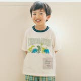 【お揃い】恐竜プリントカレッジラインTシャツ(80~130cm) | SLAP SLIP | 詳細画像6 