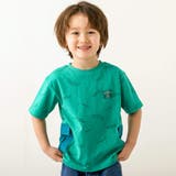 グリーン | カーゴ風ポケット付ロゴ柄半袖Tシャツ(80~130cm) | SLAP SLIP