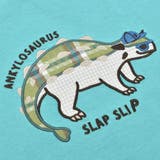 チェック柄恐竜パッチ刺しゅう長袖Tシャツ(80~130cm) | SLAP SLIP | 詳細画像18 