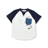 デニムポケット付きはたらくくるま刺しゅうラグランスリーブ半袖Tシャツ | SLAP SLIP | 詳細画像13 