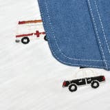 デニムポケット付きはたらくくるま刺しゅうラグランスリーブ半袖Tシャツ | SLAP SLIP | 詳細画像18 