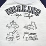 デニムポケット付きはたらくくるま刺しゅうラグランスリーブ半袖Tシャツ | SLAP SLIP | 詳細画像21 