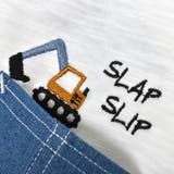 デニムポケット付きはたらくくるま刺しゅうラグランスリーブ半袖Tシャツ | SLAP SLIP | 詳細画像9 