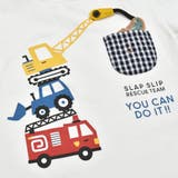 はたらくくるまプリント恐竜ひょっこりポケット付き半袖Tシャツ | SLAP SLIP | 詳細画像11 