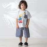 はたらくくるまプリント恐竜ひょっこりポケット付き半袖Tシャツ | SLAP SLIP | 詳細画像4 