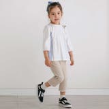 キラキララインストーンモチーフ切り替え7分袖Tシャツ(80~130cm) | SLAP SLIP | 詳細画像3 