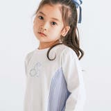 キラキララインストーンモチーフ切り替え7分袖Tシャツ(80~130cm) | SLAP SLIP | 詳細画像4 