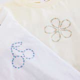 キラキララインストーンモチーフ切り替え7分袖Tシャツ(80~130cm) | SLAP SLIP | 詳細画像5 