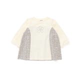 キラキララインストーンモチーフ切り替え7分袖Tシャツ(80~130cm) | SLAP SLIP | 詳細画像8 