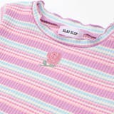 無地ボーダーワンポイント刺しゅう縁メロウTシャツ(80~130cm) | SLAP SLIP | 詳細画像21 