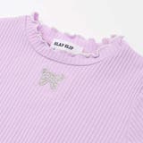 無地ボーダーワンポイント刺しゅう縁メロウTシャツ(80~130cm) | SLAP SLIP | 詳細画像9 