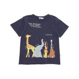 ネイビー | 恐竜アニマルのりものドドーンとビッグプリントTシャツ(80~130cm) | SLAP SLIP