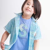【お揃い】ダブルガーゼ切り替えロゴパッチ刺しゅう半袖Tシャツ(80~130cm) | SLAP SLIP | 詳細画像8 