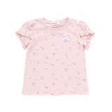 ピンク系(チェリー柄) | 【お揃い】アイスチェリーレモン総柄フリル袖Tシャツ(80~130cm) | SLAP SLIP
