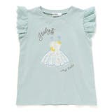 グリーン(ドレス) | スイーツショップクマドレスヨーロッパモチーフ刺しゅうTシャツ(80~130cm) | SLAP SLIP