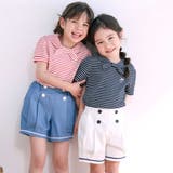 リボン襟マリン風ボーダーTシャツ(80~130cm) | SLAP SLIP | 詳細画像7 