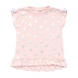【接触冷感】裾フリルハートドット箔プリント柄Tシャツ(80~130cm) | SLAP SLIP | 詳細画像7 